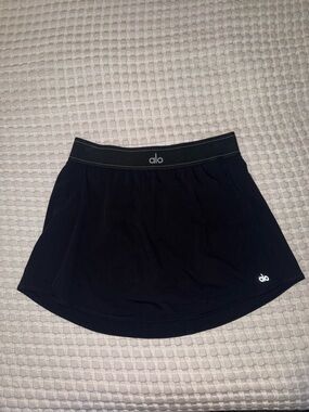 ALO Yoga Black Tennis Skirt